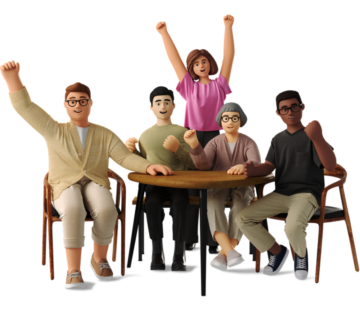 Team celebrating success together